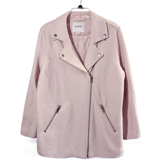 Monki Jackets & Blazers - Monki Women’s Tweed Pink Biker Jacket NWOT - Size M